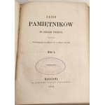 BROEL-PLATER- ZBIÓR PAMIĘTNIKÓW DO DZIEJÓW POLSKICH t.1-4 [komplet w 2 wol.] wyd. 1858 półskórek