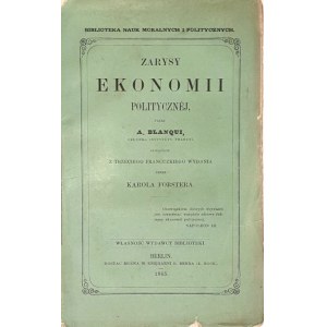 BLANQUI- OVERVIEW OF POLITICAL ECONOMY ed. 1865