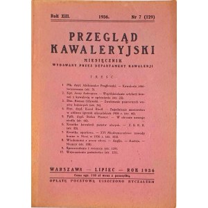 PRZEGLĄD KAWALERYJSKI Nr 7 (129) 1936