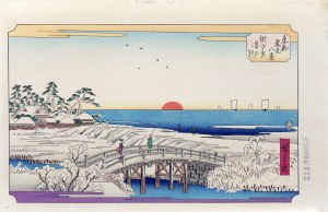 Utagawa Hiroshige (1797 - 1858), published by Oedo Mokuhansha, Susaki on the morning after a snowfall, from the series: Eight Snowy Scenes in the Eastern Capital, Japan, Showa period (after 1960).