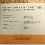 Pieśni tańce i padwany Musica Antiqua Polonica