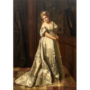 Władysław Bakałowicz (1833 Chrzanów - 1903 Paris), Young lady with a rose in her hair
