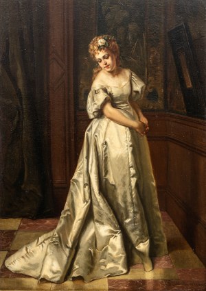 Władysław Bakałowicz (1833 Chrzanów - 1903 Paryż), Młoda dama z różą we włosach