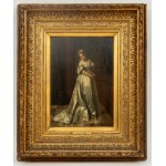 Władysław Bakałowicz (1833 Chrzanów - 1903 Paris), Young lady with a rose in her hair