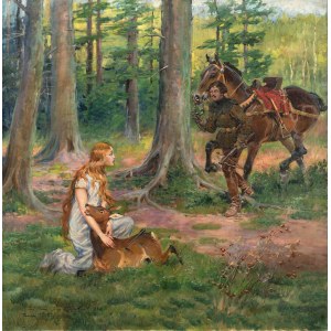 Jerzy Kossak (1886 Kraków - 1955 tamże), Święty Hubert, 1930 r.