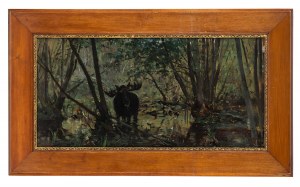 Julian Fałat (1853 Tuligłowy - 1929 Bystra), Łoś na bagniskach, 1897 r.