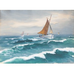 Soter Jaxa-Małachowski (1867 Wolanów - 1952 Krakov), Na mori, 1939.