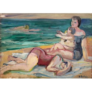 Henryk Epstein (1891 Łódź - 1944 Auschwitz), Na plaży, 1930 r.