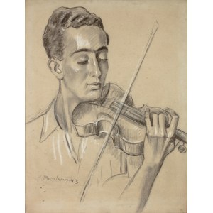 Henryk Berlewi (1894 Warszawa - 1967 Paryż), Skrzypek, 1943 r.