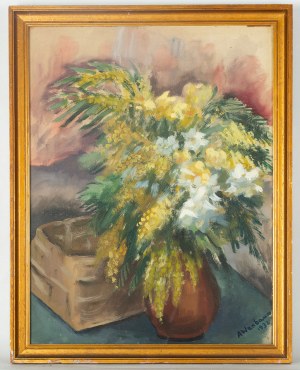 Abraham Weinbaum (1890 Kamieniec Podolski - 1943 Sobibór), Bukiet mimoz, 1932 r.