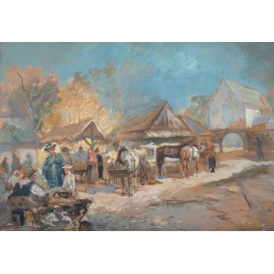 Stanisław Batowski Kaczor (1866 Lwów - 1946 tamże), Na targu
