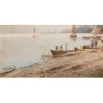 Karl Kaufmann (1843 Neuplachowitz - 1905 Vienna), By the Shore