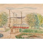 Władysław Brzosko (1912 Czyta/Syberia-2011 Arizona), Sopot. Tramwaj, 1951 r.