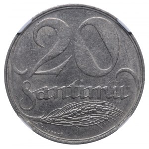 Latvia, 20 Santimu, 1922 year, NGC, MS 61