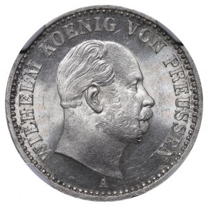 Kingdom of Prussia, ⅙ Thaler, 1868 year, A, NGC, MS 64