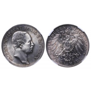 Kingdom of Saxony, 2 Marks, 1905 year, E, NGC, MS 64