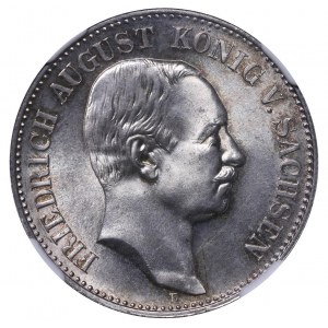 Kingdom of Saxony, 2 Marks, 1905 year, E, NGC, MS 64