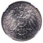 Kingdom of Saxony, 2 Marks, 1905 year, E, NGC, MS 64