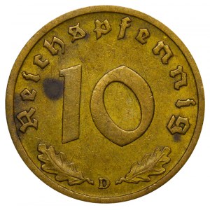 Germany, 10 Reichspfennig, 1938 year, D