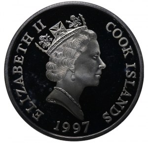 Cook Islands, 2 Dollars, 1997 year, The Queen Mother