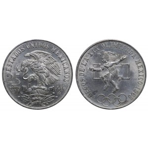 Mexico, 25 Pesos, 1968 year, Mo, 19th Summer Olympics - Mexico 1968