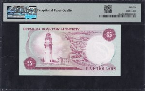 Bermuda, 5 Dollars, 1978, Gem UNC 66 EPQ