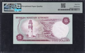 Bermuda, 5 Dollars, 1981, Gem UNC 65 EPQ