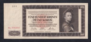 Bohemia & Moravia, 500 Korun, 1942, aUNC, SPECIMEN