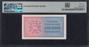 Czechoslovakia, 1 Koruna, 1946, Gem UNC 65 EPQ