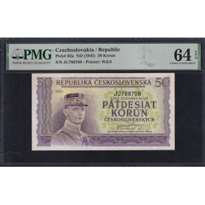 Czechoslovakia, 50 Korun, 1945, Choice UNC 64 EPQ