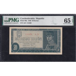 Czechoslovakia, 50 Korun, 1948, Gem UNC 65 EPQ