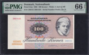 Denmark, 100 Kroner, 1985, Gem UNC 66 EPQ