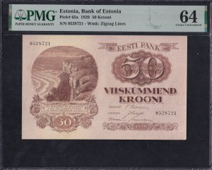 Estonia, 50 Krooni, 1929, Choice UNC 64