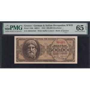 Greece, 500000 Drachmai, 1944, Gem UNC 65 EPQ