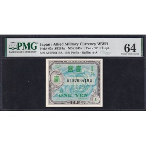 Japan, 1 Yen, 1945, Choice UNC 64