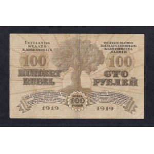 Lettonie, 100 roubles, 1919, VF