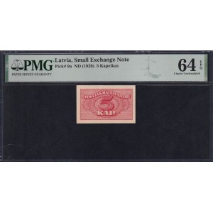 Latvia, 5 Kapeikas, 1920, Choice UNC 64 EPQ