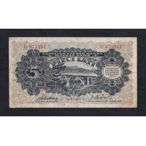 Lettonie, 5 Lati, 1940, VF