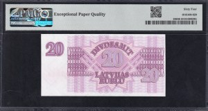 Latvia, 20 Rubles, 1992, Choice UNC 64 EPQ