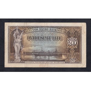 Lituanie, 20 Litu, 1930, XF-VF