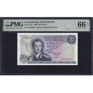 Luxembourg, 20 Francs, 1966, Gem UNC 66 EPQ