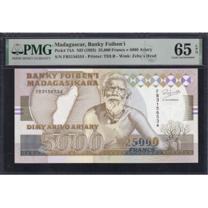 Madagaskar, 25000 Francs, 1993, Gem UNC 65 EPQ
