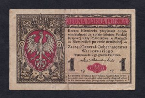 Poland, 1 Marka, 1917, VF