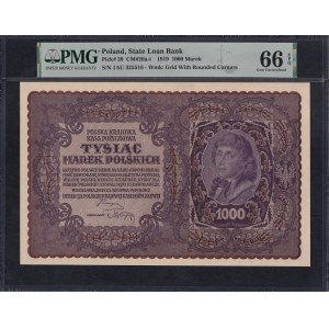 Pologne, 1000 Marek, 1919, Gem UNC 66 EPQ
