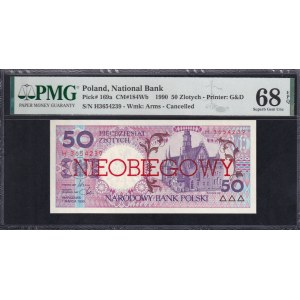 Pologne, 50 Zlotych, 1990, Superbe Gem UNC 68 EPQ, TOP POP