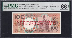 Poland, 100 Zlotych, 1990, Gem UNC 66 EPQ