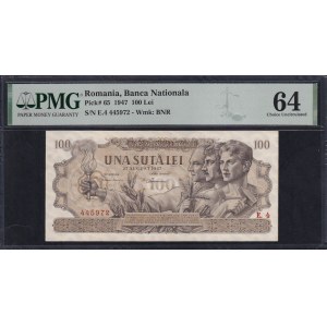 Romania, 100 Lei, 1947, Choice UNC 64