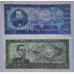 Rumunsko, sada 6 bankoviek (1, 5, 10, 25, 50, 100 lei), 1966, XF-UNC