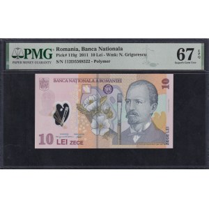 Romania, 10 Lei, 2011, Superb Gem UNC 67 EPQ