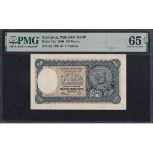 Slovakia, 100 Korun, 1940, Gem UNC 65 EPQ